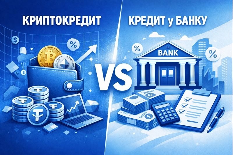 Криптокредит vs кредит у банку: що краще для позичальника в Україні